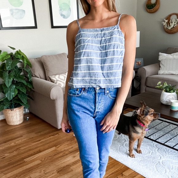Universal Thread Tops - UNIVERSAL THREAD • striped linen tank
